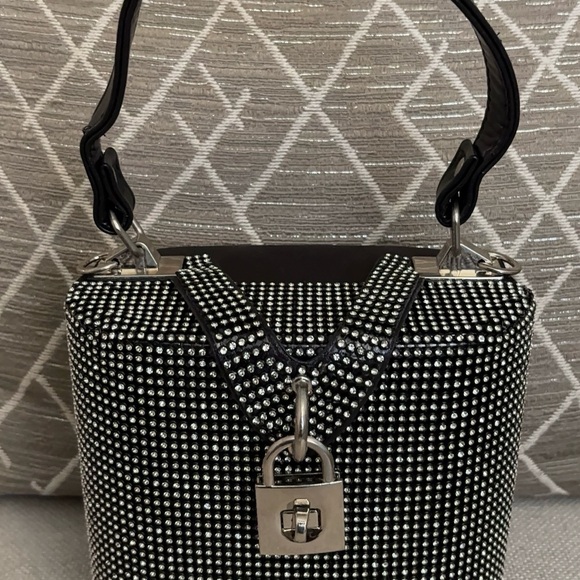 Black and Silver Studded Handbag - Picture 2 of 12
